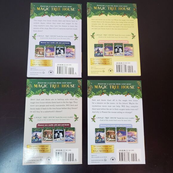 5 Magic Tree House Lot Paperback Books Mary Pope Osborne 5, 6, 7, 8, 28 - Picture 3 of 11